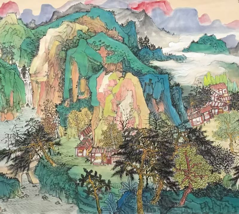 A Painting of Clear Mountains and Verdant Waters
