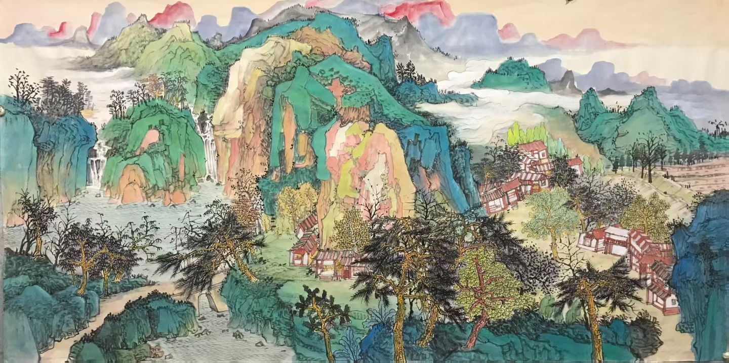 A Painting of Clear Mountains and Verdant Waters
