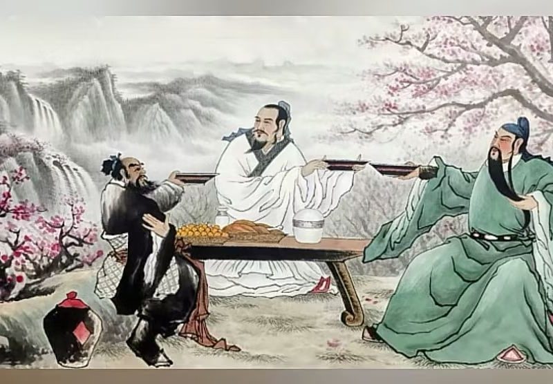 The Three Heroes Swear Brotherhood in the Peach Garden